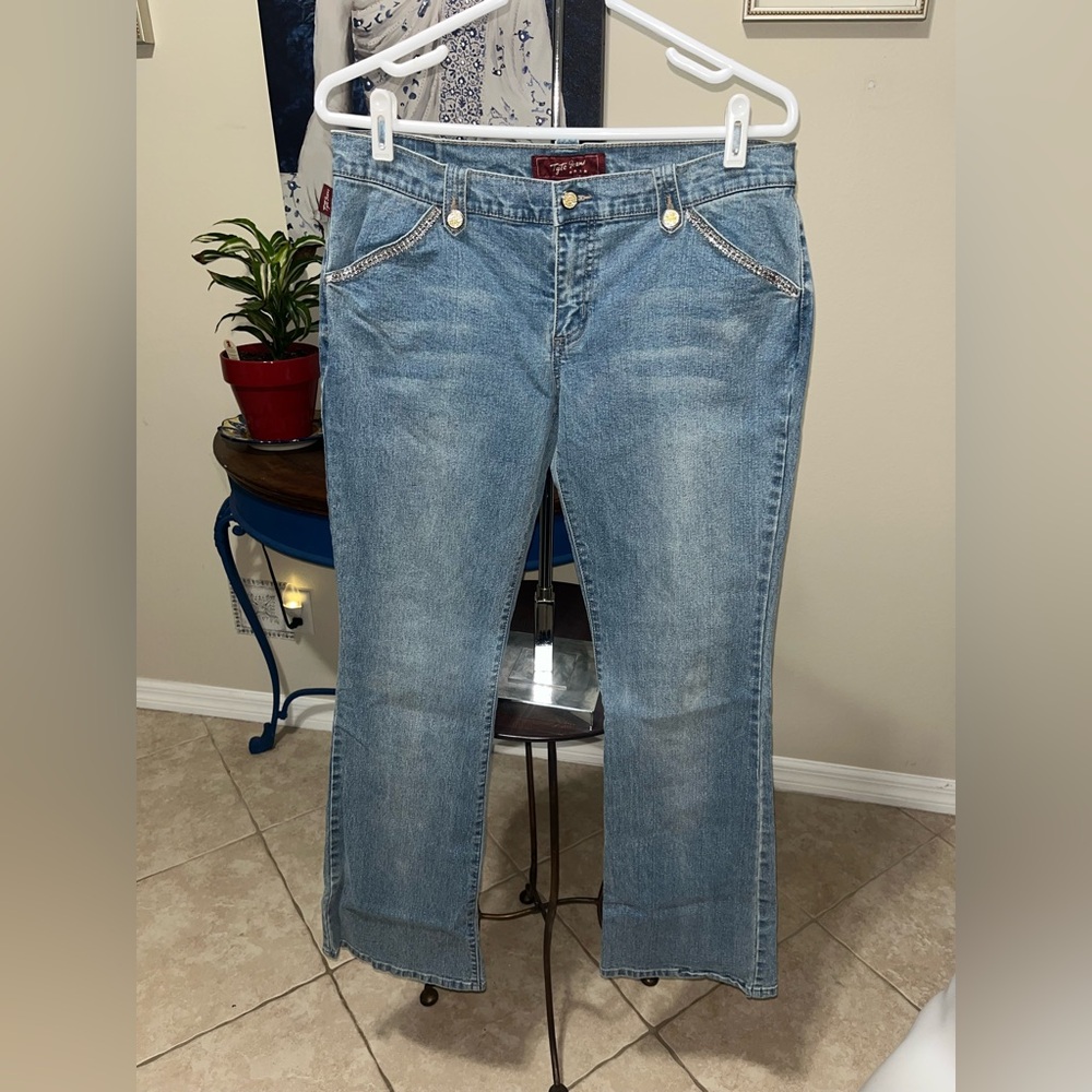 Vintage Y2K Tyte Jeans - Flare Rhinestone Detailed Jeans - 11